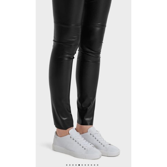 Marc Cain Artificial Leather High Rise Slim Skinny Trouser Pants Leggings Sexy 8 - Picture 5 of 16